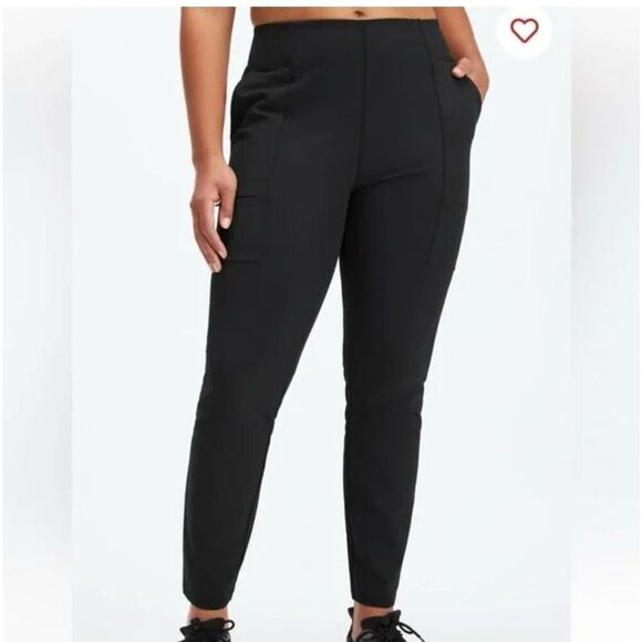 NEW Fabletics High Waisted Hybrid Cargo Pants Size 3X black - Picture 1 of 13